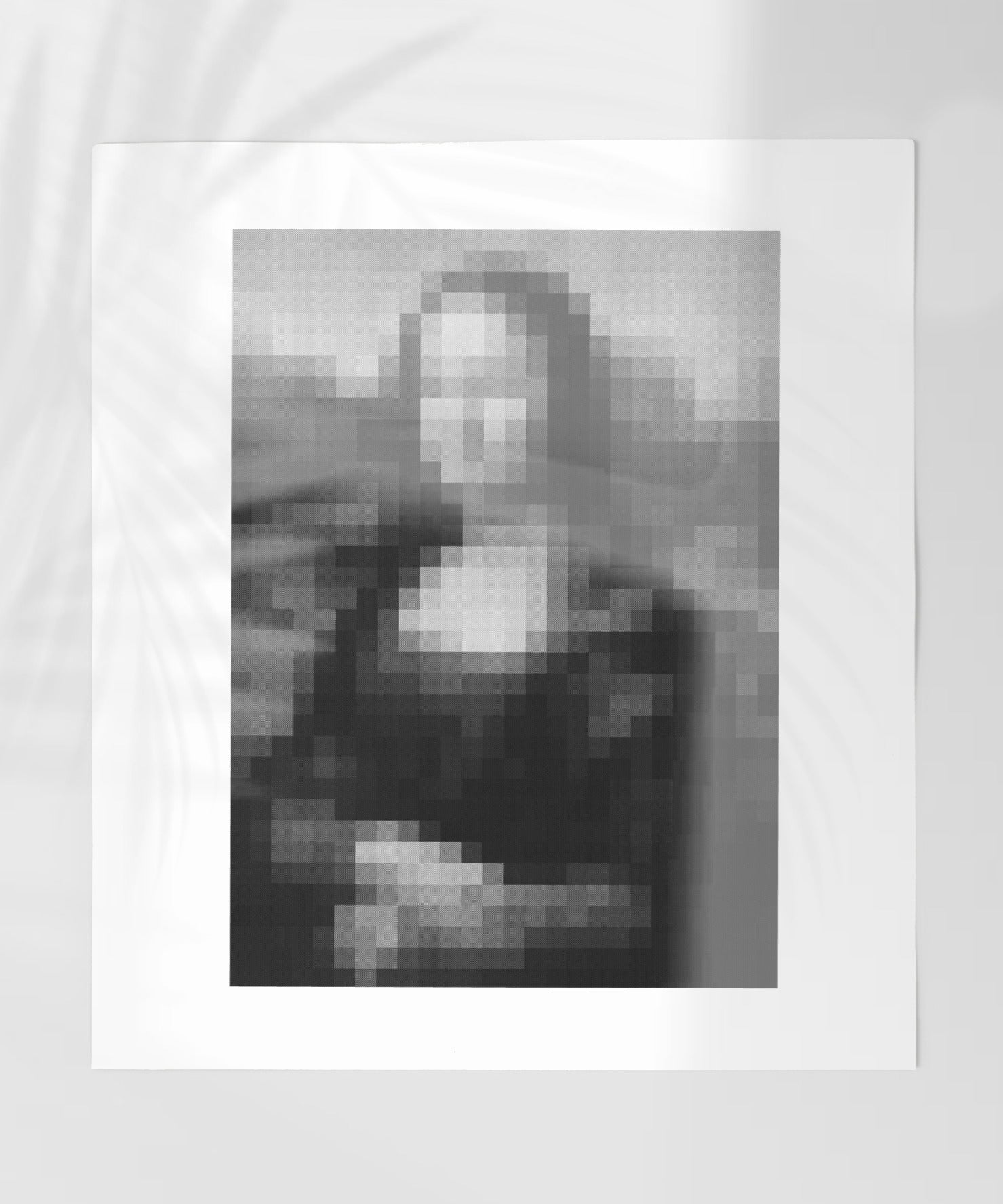 Pixelated Classic Art Print of Mona Lisa Product