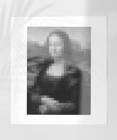 Pixelated Classic Art Print of Mona Lisa Product