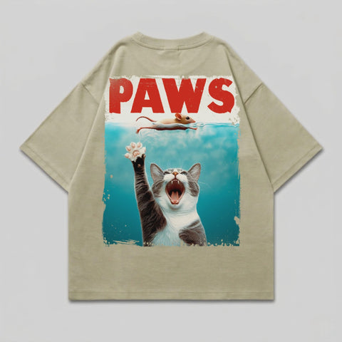 PAWS Cat Mouse Water Humorous Attack T-Shirt Product Type
Cat, Mouse, Paws, Jaws Parody, Funny Cat, Humor, Animal Print, Pet Lover, Graphic Tee, T Shirt, Water Scene, Predator Prey, Cartoon Animal, Novelty Shirt, Attack Design, Retro Style, Feline, Rodent, Unique Design, Casual Wear
