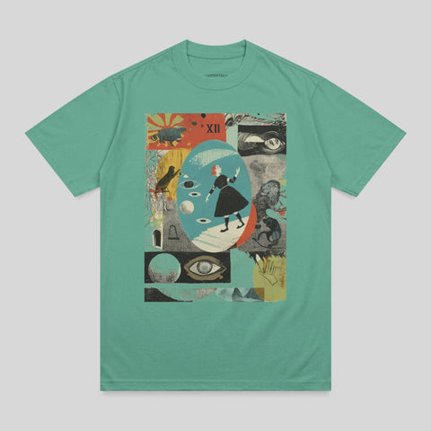 Teal Graphic Woman XII Eyes Creatures Surreal Dreamscape T-shirt
