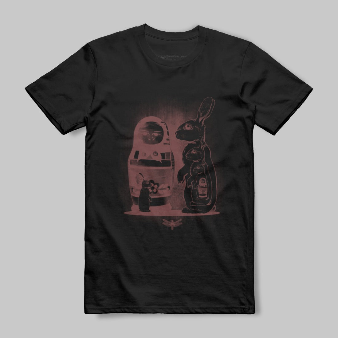 Retro Robot and Rabbit Illustrated T-Shirt