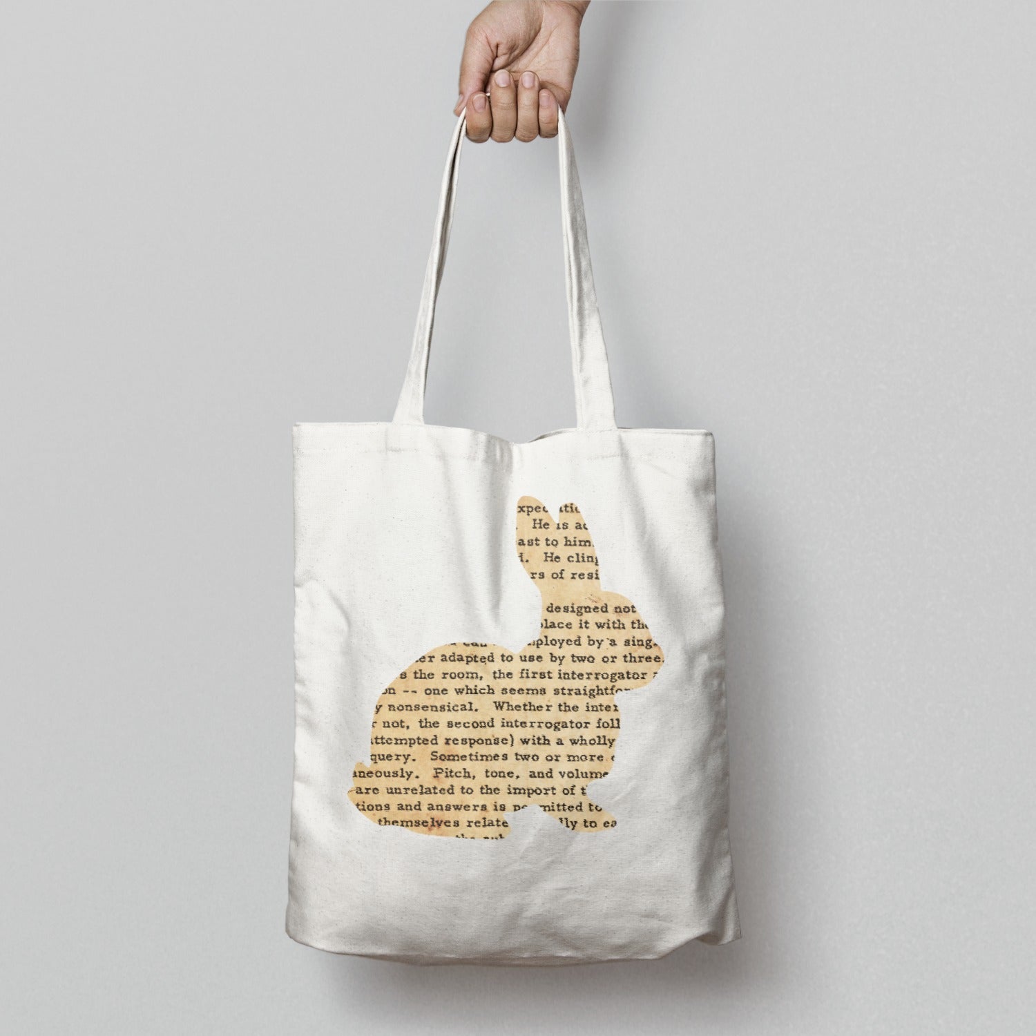 Stylish Tote Bag with Unique Script Print Design
