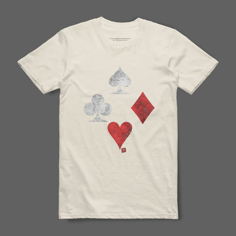 Poker Suit Symbols Design Printed T-Shirt