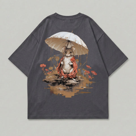 Mouse Umbrella Red Cloak Flowers Water Art product type
