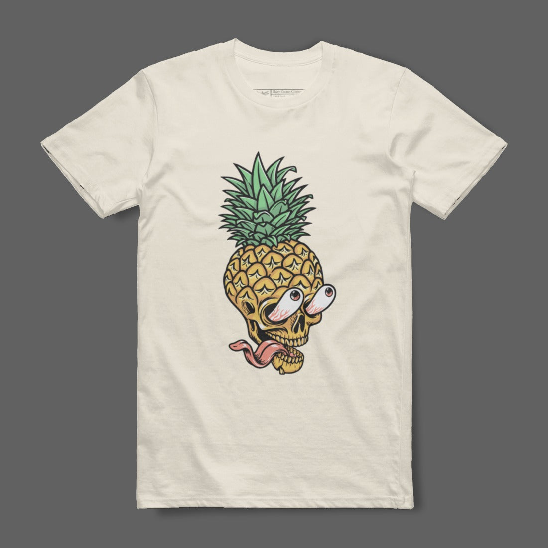 Pineapple Skull Graphic Printed T-Shirt for Casual Wear