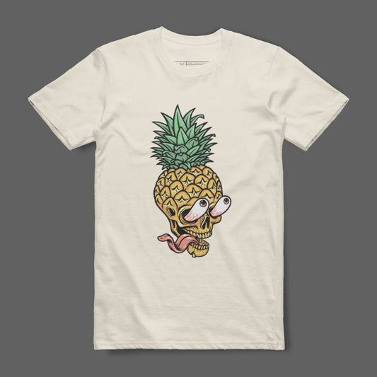 Pineapple Skull Graphic Printed T-Shirt for Casual Wear