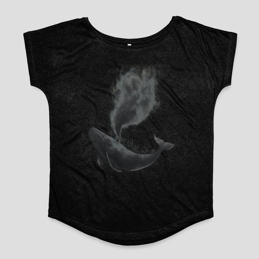Mystical Whale Design Printed Casual Women's Top