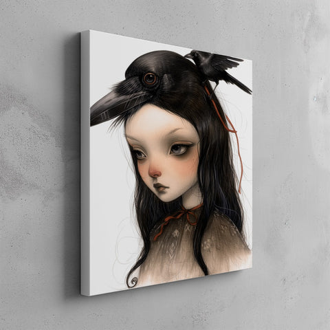 Quadro canvas lady-corvo