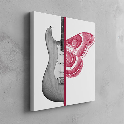 Quadro canvas Butterfly Guitar