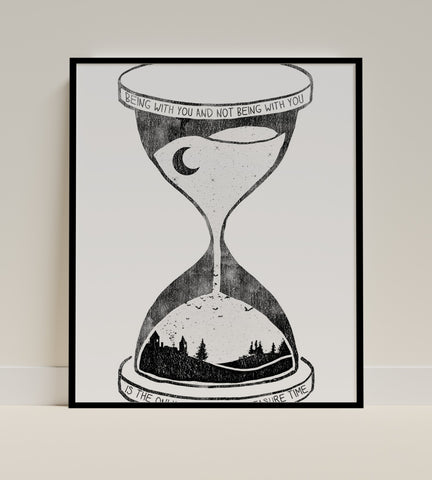 Being With You Hourglass Art Print Wall Decor