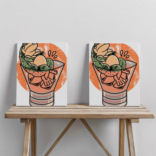 Quadro canvas drunken-frog