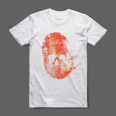 Unique Red Fingerprint Design T-shirt
