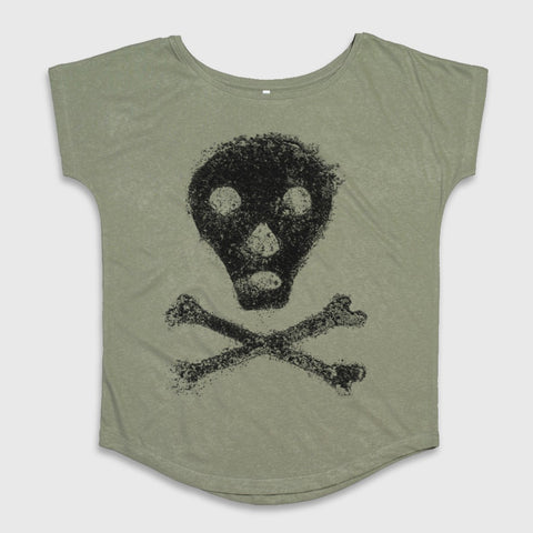 Distressed Skull and Crossbones Graphic T-shirt