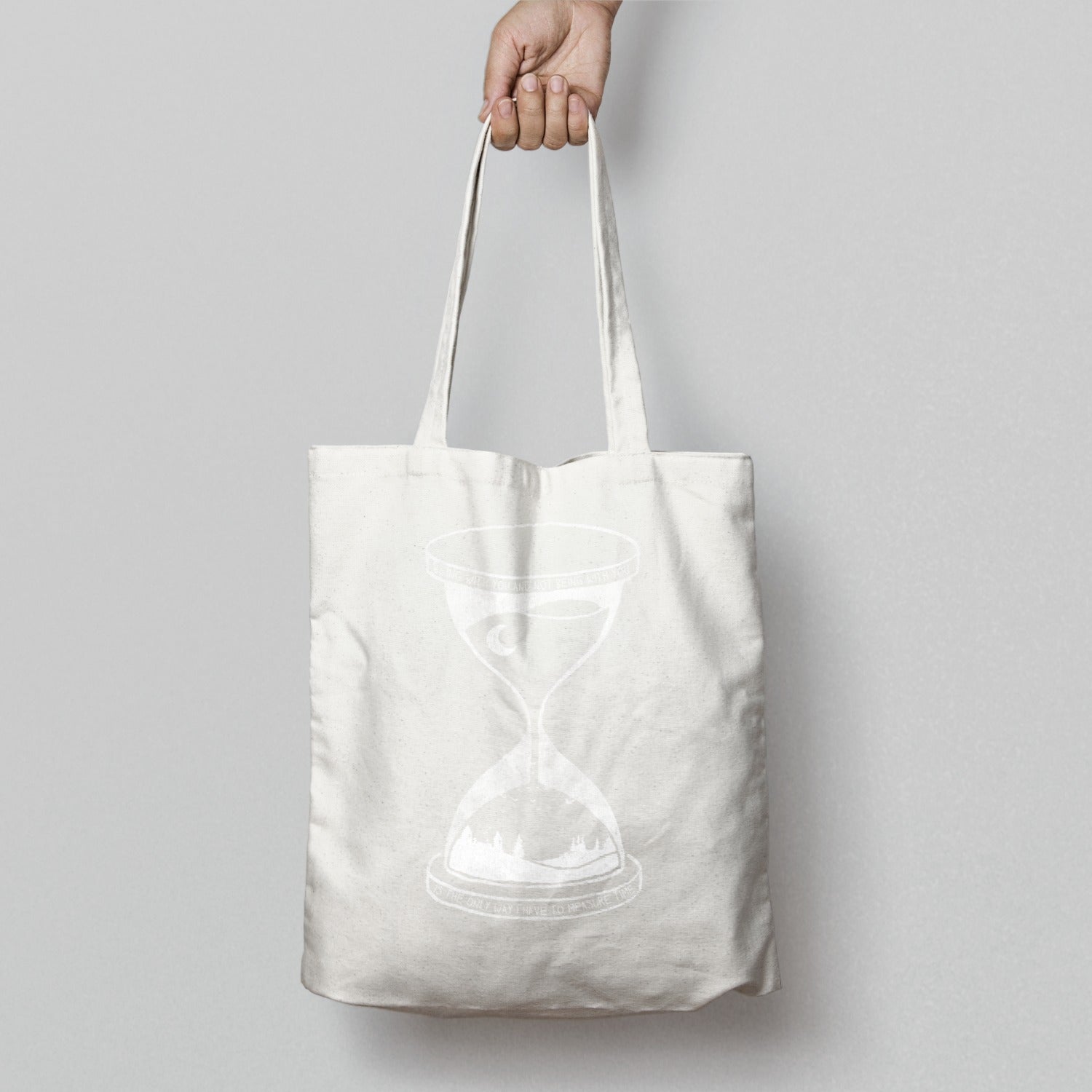 Artistic Hourglass Illustration White Tote Bag Product
