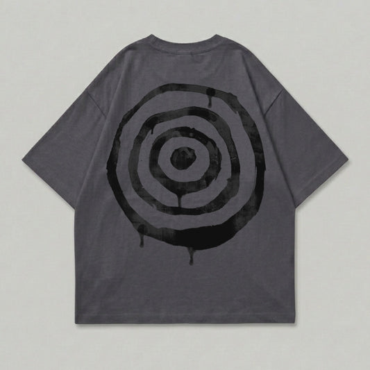 Charcoal Gray Bullseye Dripping Graphic Back product type
