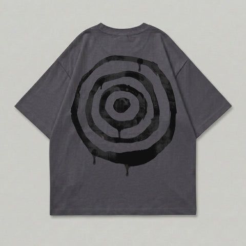 Charcoal Gray Bullseye Dripping Graphic Back product type