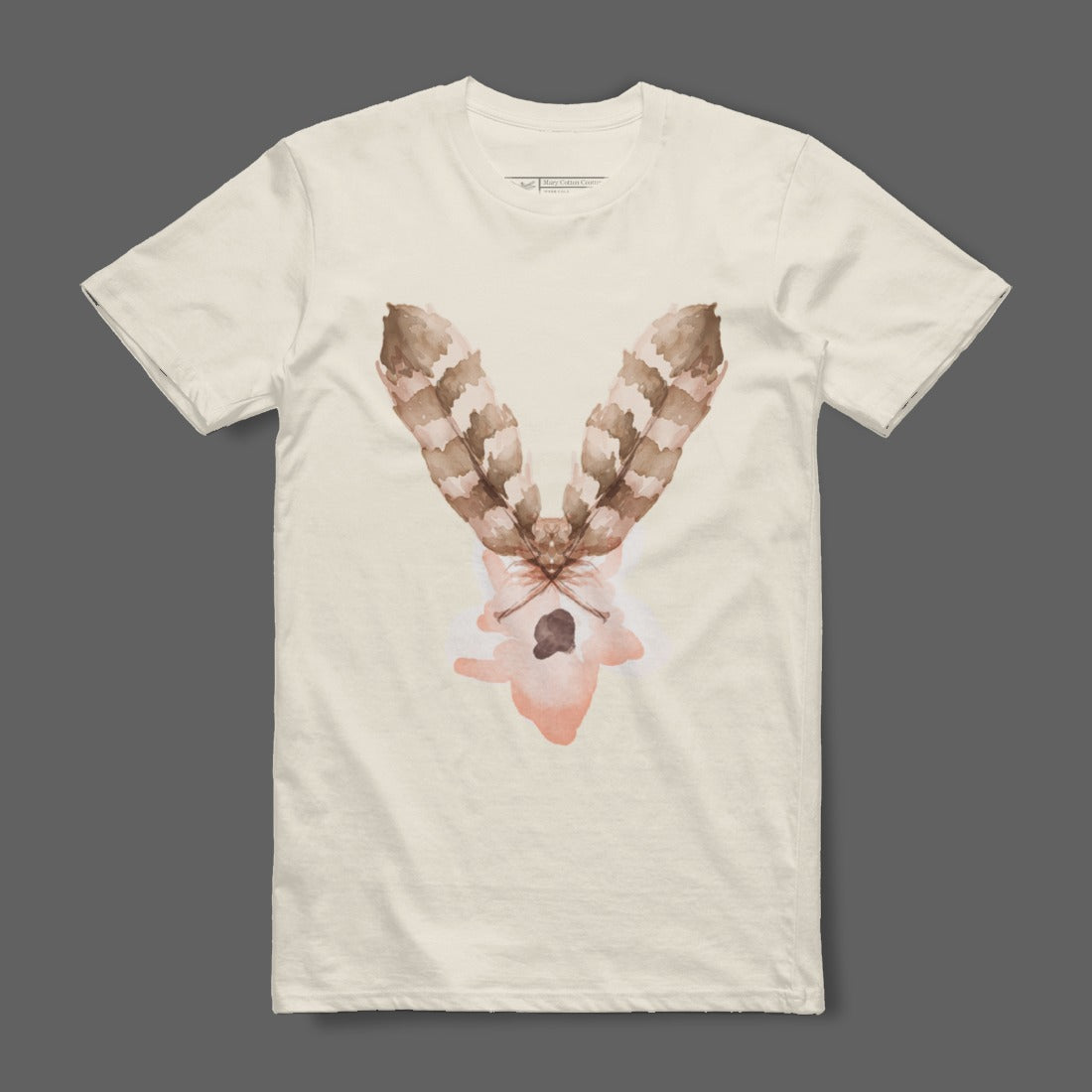 Unique Design with Feathers Print T-shirt