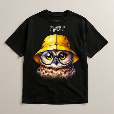 Limited Edition Owl in Yellow Hat Graphic Tee