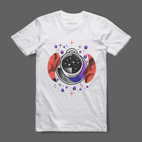 Cosmic Astronaut Graphic Design Tee Shirt