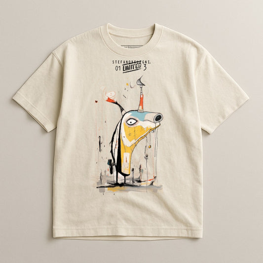 Unique Abstract Art Design Short Sleeve Casual Shirt