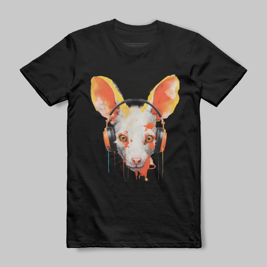Vibrant Painted Animal with Headphones t-shirt