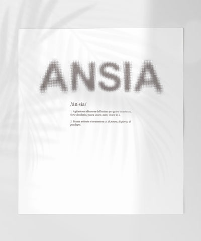 ANSIA Decorative Word Art Print With Italian Definition