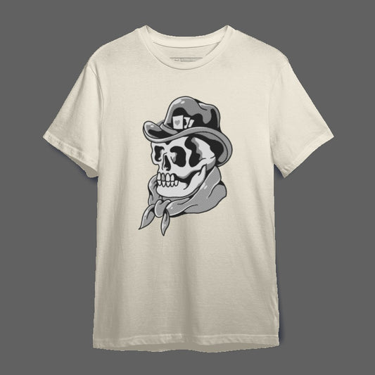 Cowboy Skull Graphic Tee for Edgy Look Shirt