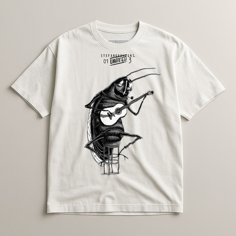 Guitar Playing Insect Illustration Limited Edition Shirt
