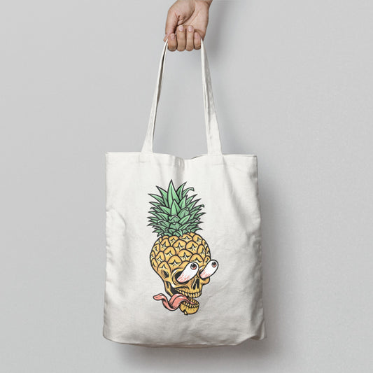 Pineapple Skull Design Graphic Tote Bag Product