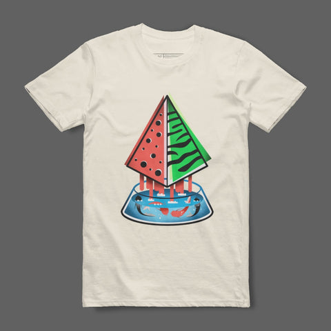 Unique Geometric Design T-Shirt with Colorful Graphics