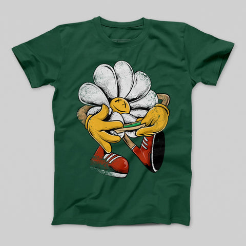 Flower Character in Sneakers Playing a Game T-shirt
