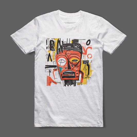 Abstract Face Art Graphic Print T-shirt Product