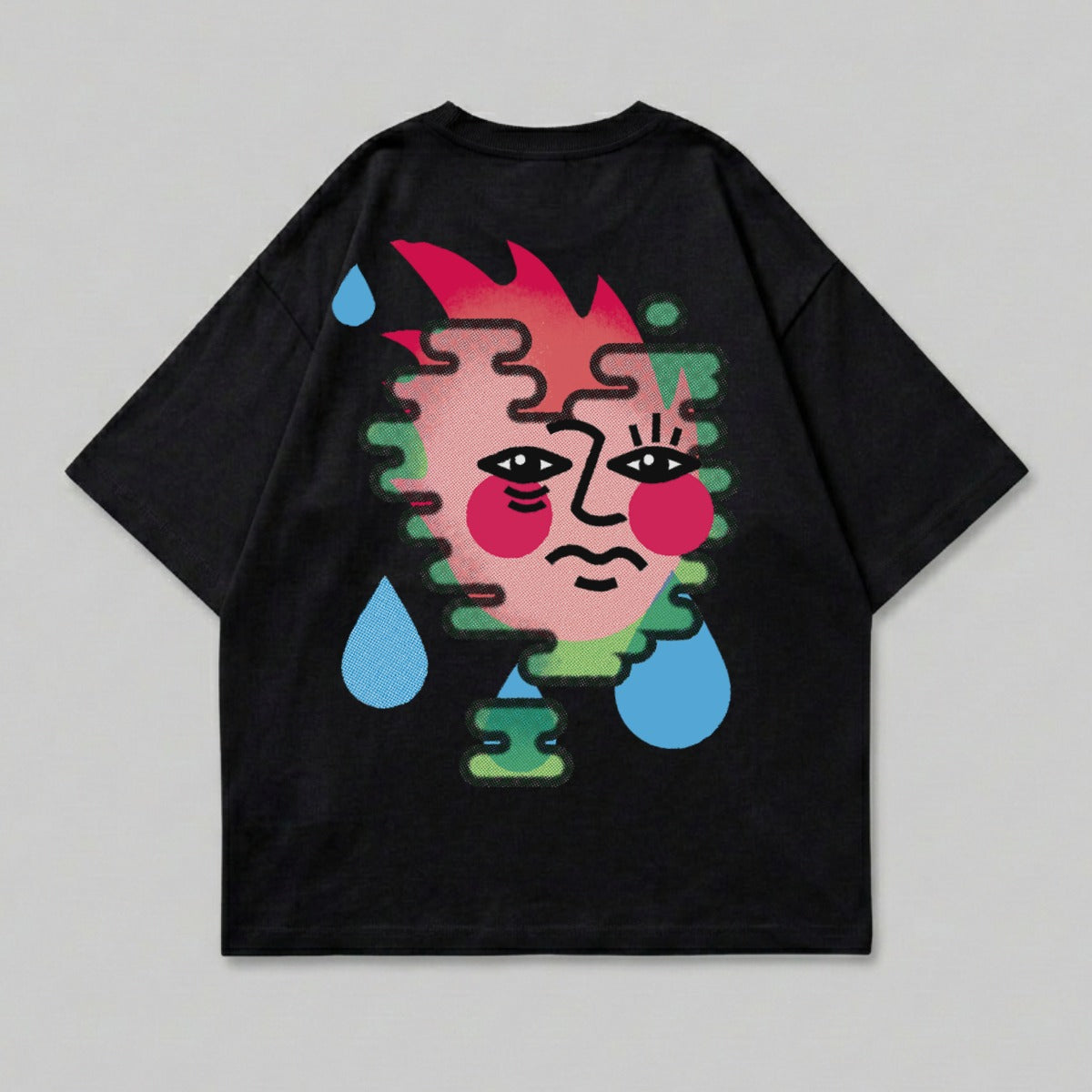 Abstract Colorful Wavy Face Teardrops Design product type

Abstract design
Graphic tee
Sad face
Teardrop art
Colorful print
Unique graphic
Artistic imagery
Modern illustration
Streetwear style
Bold design
Fantasy art
Pop art
Emotional art
Vibrant artwork
Surreal face
Expressionist face
Droplet motif
Wavy pattern
Character design
Contemporary art