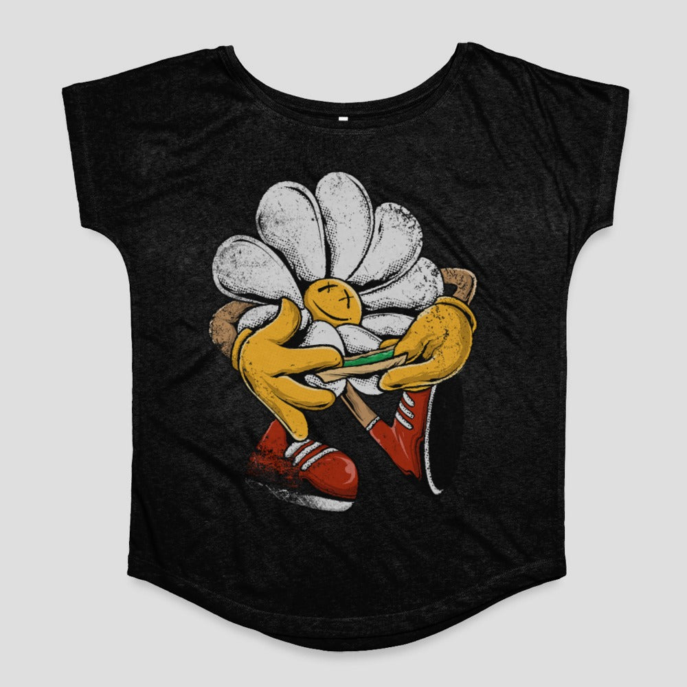 Cartoon Daisy Smoking T-Shirt Unique Graphic Design