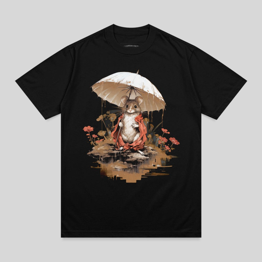Cute Mouse White Umbrella Floral Puddle Reflection product type