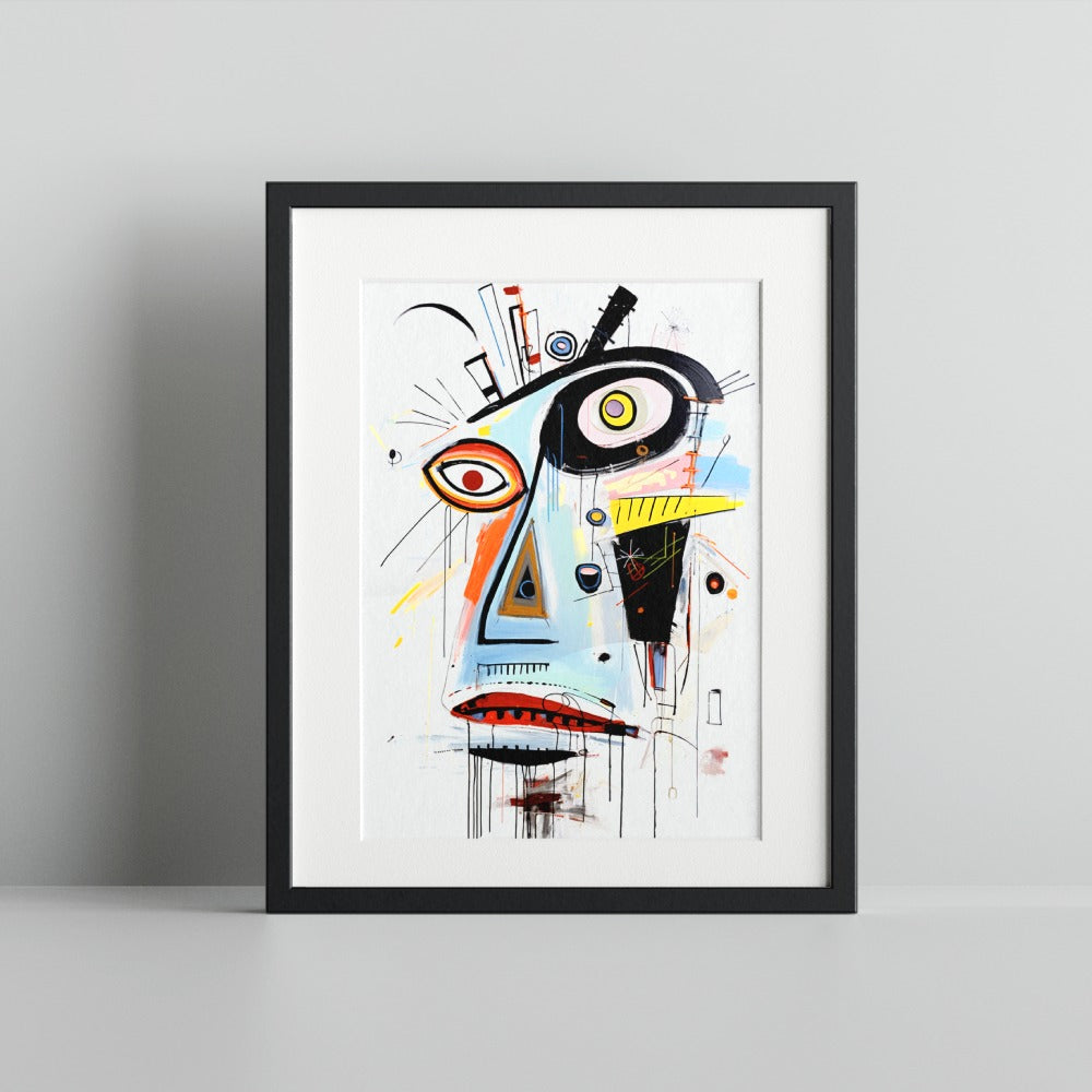 Vibrant Abstract Expressionist Art Print Decor Item