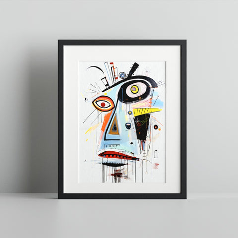Vibrant Abstract Expressionist Art Print Decor Item