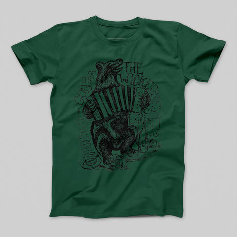 Bear Playing Accordion Graphic T-Shirt for Music Lovers