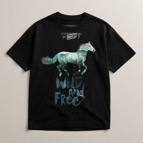 Wild and Free Horse Graphic Limited Edition T-shirt