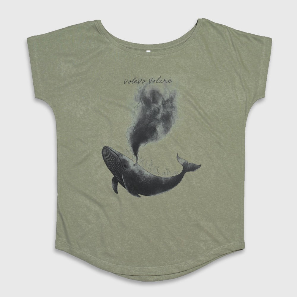 Volevo Volare Whale Graphic Illustration T-shirt