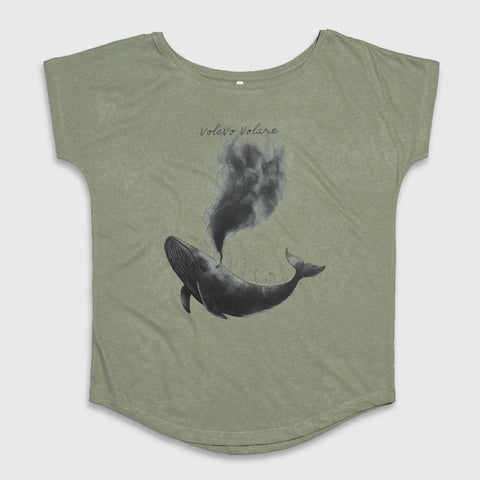 Volevo Volare Whale Graphic Illustration T-shirt