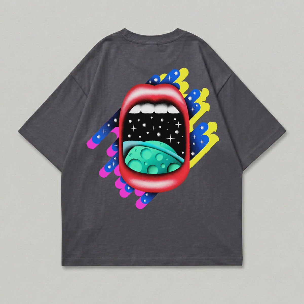 Cosmic Mouth Galaxy Planet Stars Vibrant Design product type