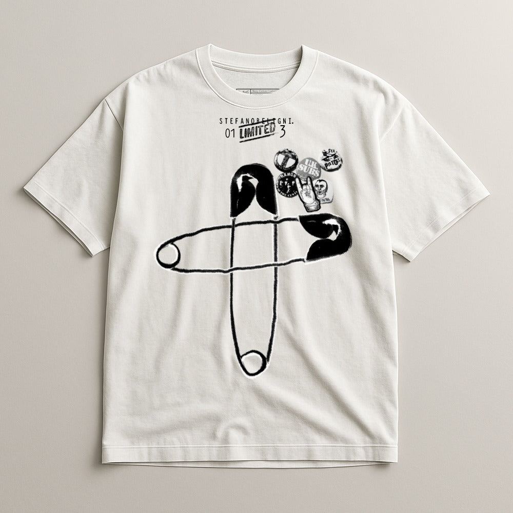 Unique Graphic Design White T-Shirt