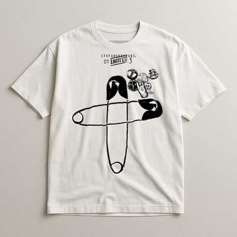 Unique Graphic Design White T-Shirt