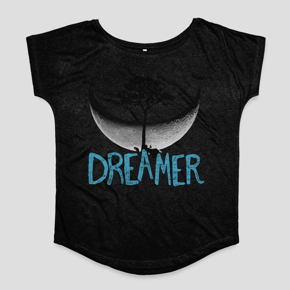 Dreamer Graphic Tee with Moon and Tree Artwork