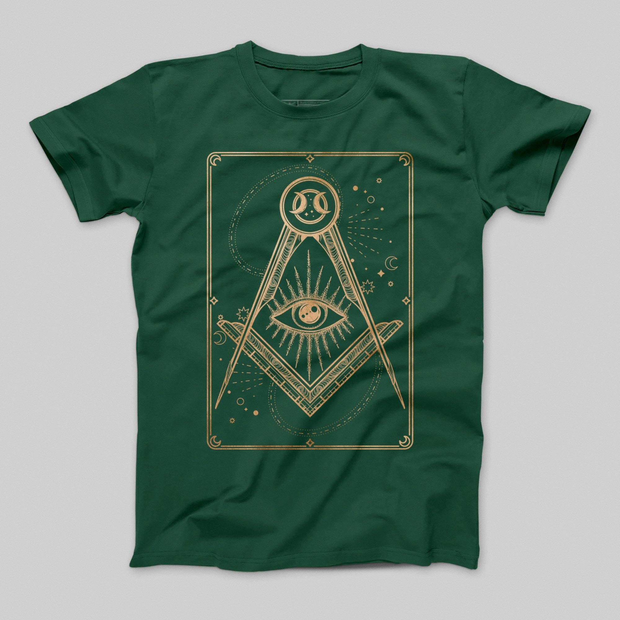 Mystical All-Seeing Eye T-Shirt with Celestial Design