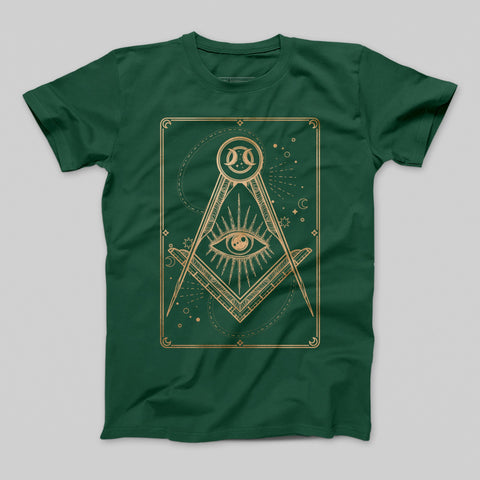 Mystical All-Seeing Eye T-Shirt with Celestial Design