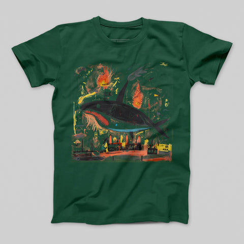 Colorful Artistic Whale Design Graphic T-shirt Product
