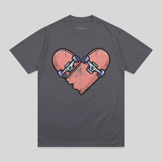 Broken Skateboard Heart Graphic Distressed Art product type