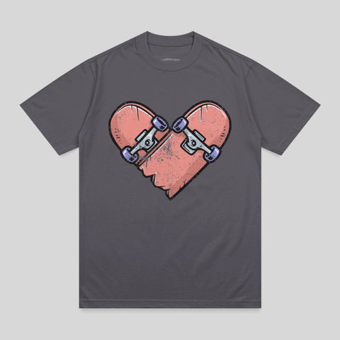Broken Skateboard Heart Graphic Distressed Art product type